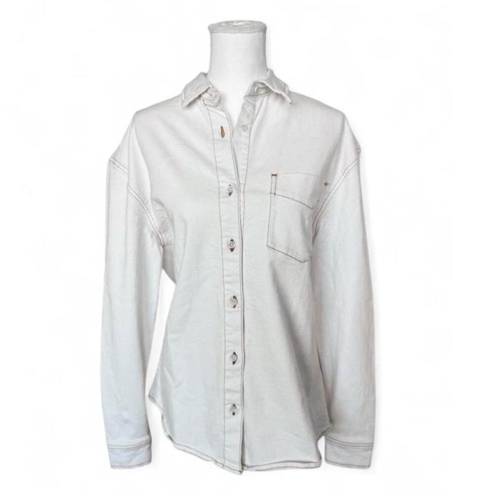 WeWoreWhat Boyfriend Button Down Shirt Women’s XS/S White NEW Oversized Top - Picture 2 of 6